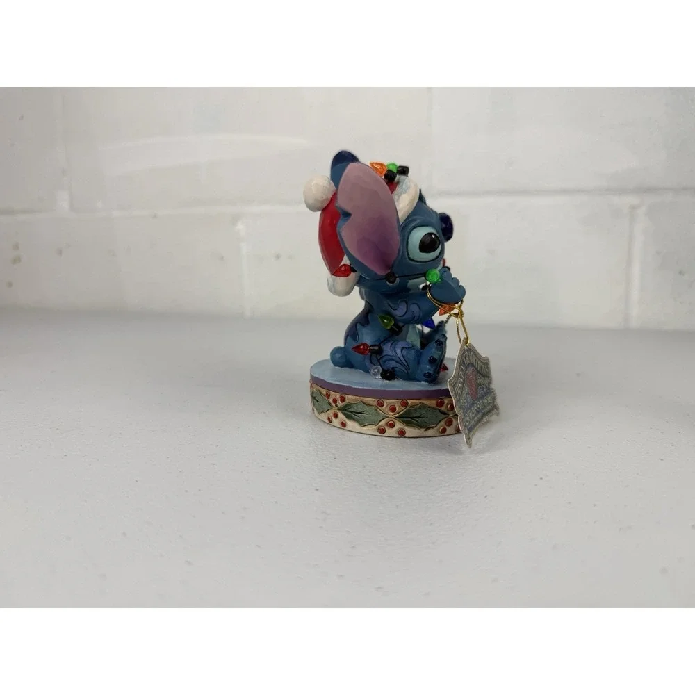 Enesco Jim Shore Disney - Stitch Wrapped in Christmas Lights 4.75